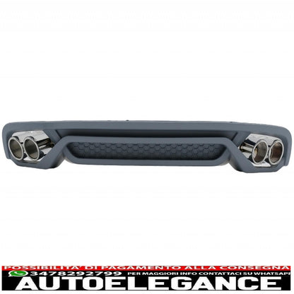 Diffusore a mantovana per paraurti posteriore con terminali di scarico e spoiler per bagagliaio, adatto per audi a4 b8 berlina restyling (2012-2015) ab-design