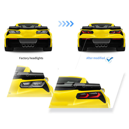 Luci posteriori a LED adatte per Chevrolet Chevy Corvette C7 2014-2019 tutti i modelli (per il Nord America)