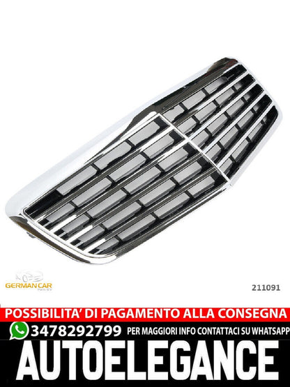 Sports grille for Mercedes W211 S211 E 2006-2009 black chrome AMG look 