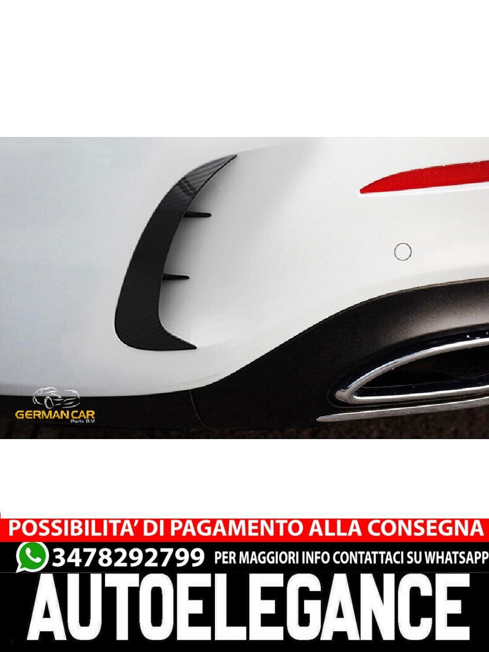 AMG LOOK AERO FLAPS CARBON posteriore per Mercedes Classe A V177 AUTOELEGANCERICAMBI