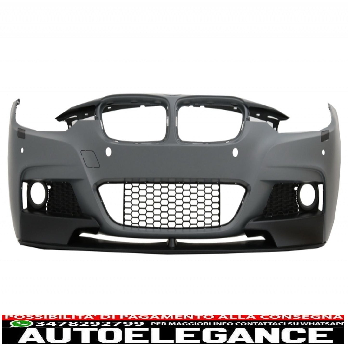 kit carrozzeria completo adatto per bmw serie 3 f30 (2011-2019) design m-performance con doppie punte cromate e parafanghi anteriori e cofano motore