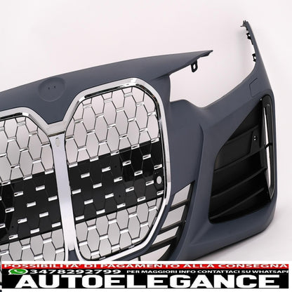Front Bumper Suitable for BMW 4 Series F32 F33 F36 (2013-2017) Coupe Convertible Gran Coupe M4 Design Chrome Grille