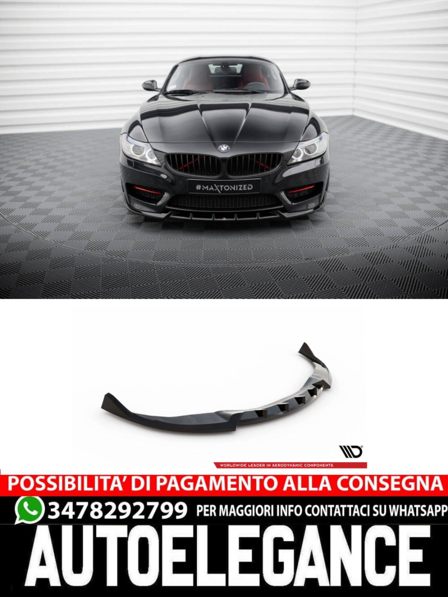 SPLITTER ANTERIORE ADATTO PER BMW Z4 M-PACK E89 FACELIFT  2013-2018