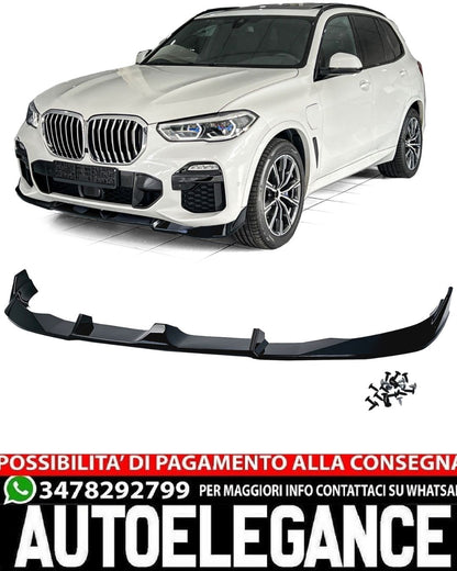 SPLITTER ADATTO PER BMW X5 G05 2018+ LOOK NERO LUCIDO DESIGN SPORTIVO