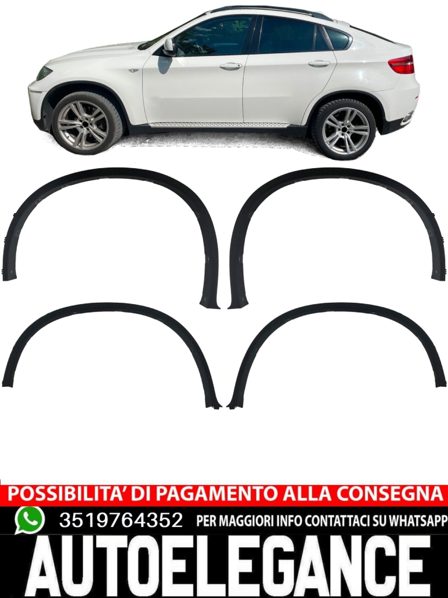 Set parafanghi passaruota adatto per BMW X6 E71 08-14