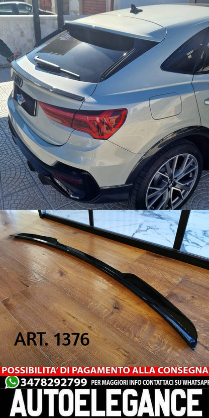 BOOT SPOILER SUITABLE FOR AUDI Q3 SPORTBACK 2019+ GLOSSY BLACK RSQ3 LOOK