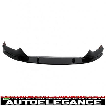 Front Bumper Spoiler Lip Fit For BMW 5 Series G30 Limousine G31 Touring (2017-2019) M Sport Design Piano Black 