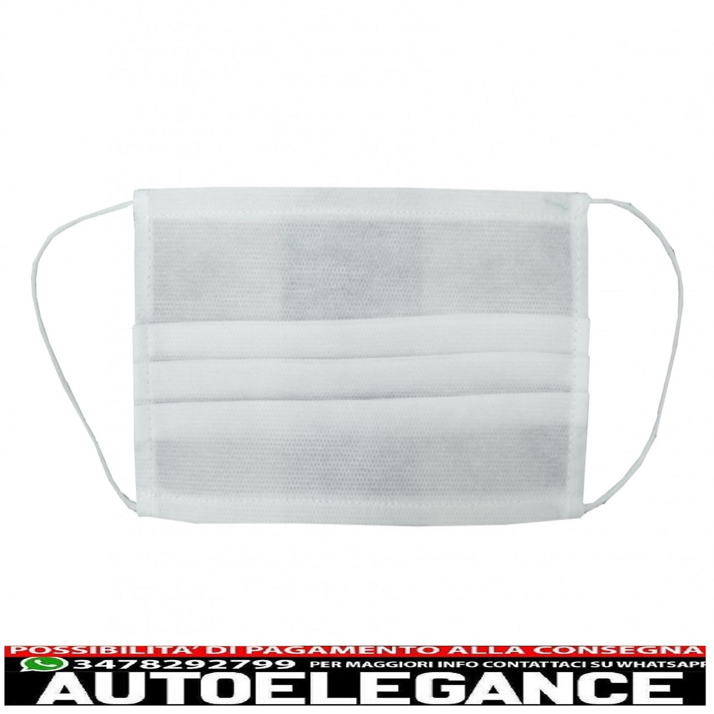 confezione da 50 mascherine con pieghe 100% polipropilene 2 strati unisex AUTOELEGANCERICAMBI