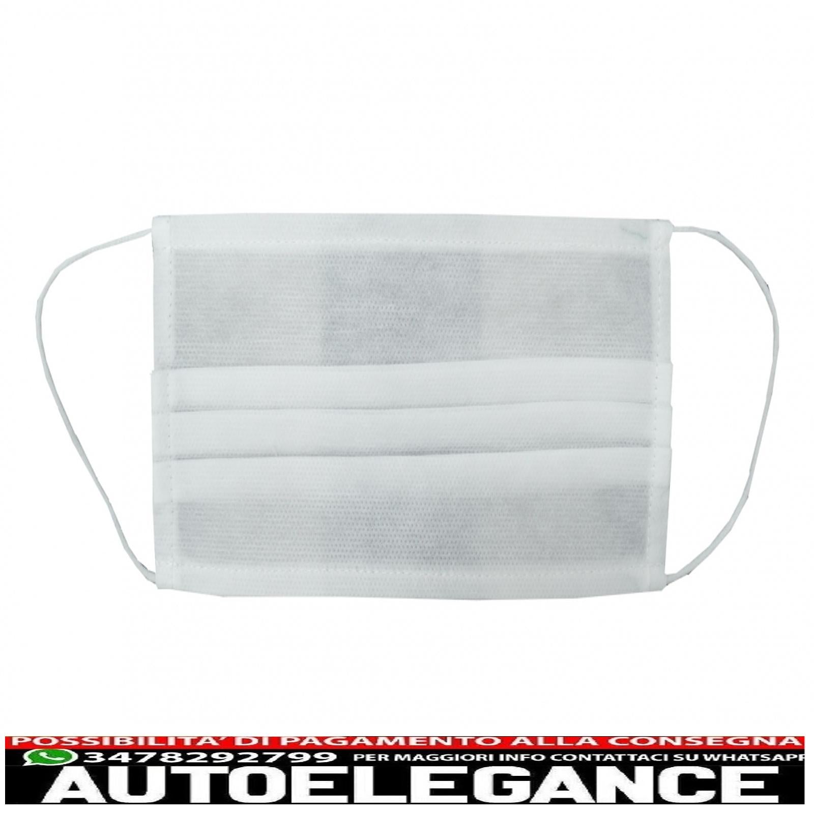 confezione da 50 mascherine con pieghe 100% polipropilene 2 strati unisex AUTOELEGANCERICAMBI