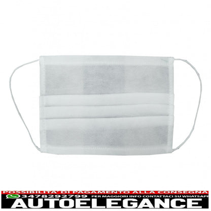 confezione da 50 mascherine con pieghe 100% polipropilene 2 strati unisex AUTOELEGANCERICAMBI