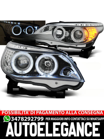 FARI ANGEL EYES INDICATORE LED CROMATO per BMW E60/E61 03-07