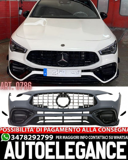 🔥PARAURTI ANTERIORE ADATTO PER MERCEDES CLA W118 LOOK CLA 45 DESIGN SPORTIVO🔥