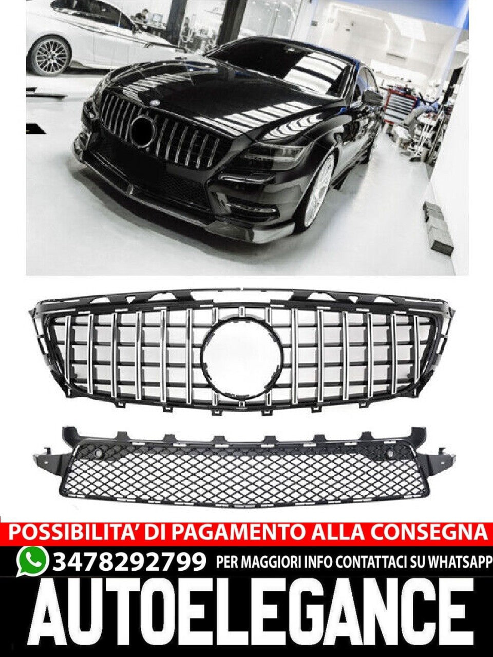 Griglia sportiva per Mercedes W218 CLS 2011-2014 PANAMERICANA AMG