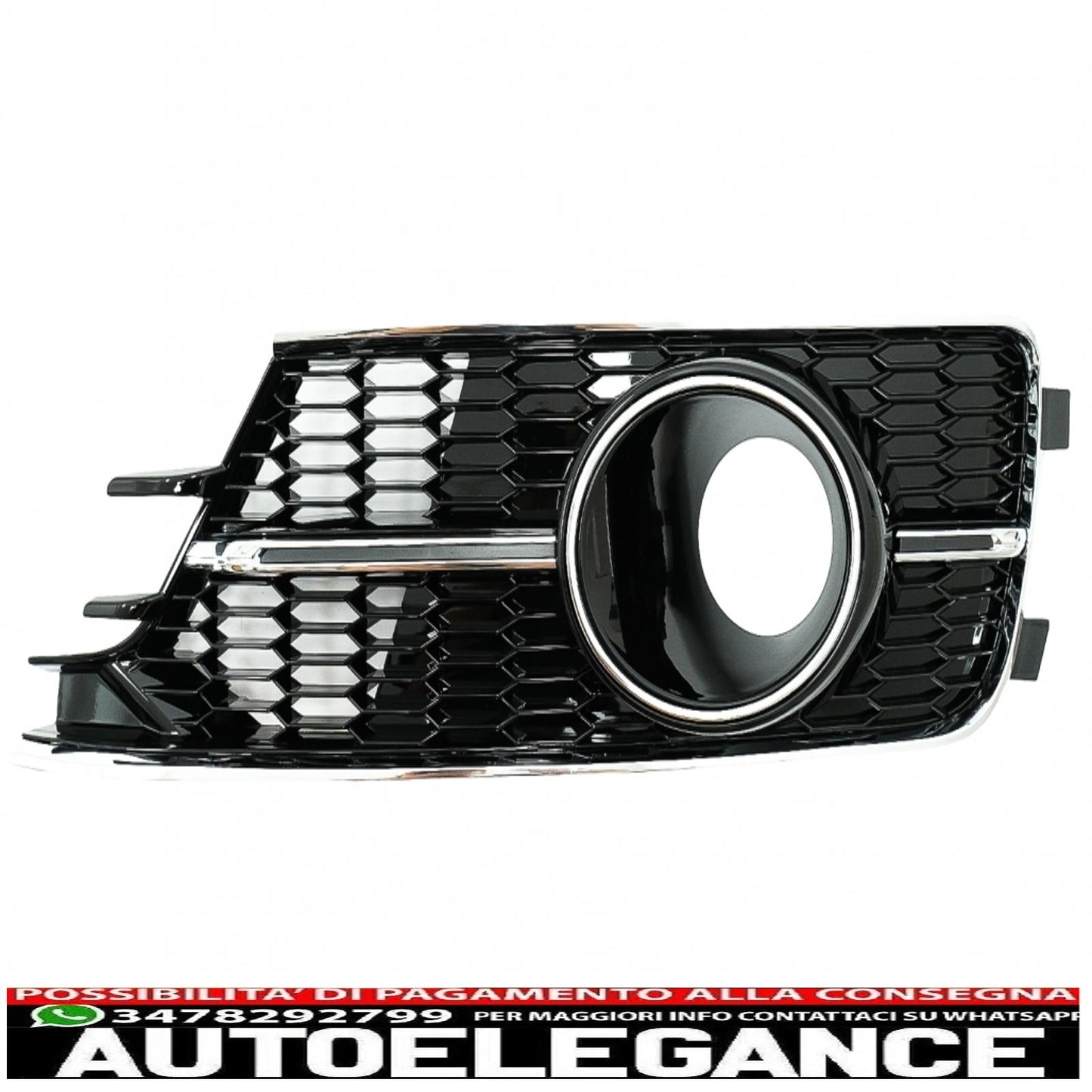 coperture inferiori della griglia del paraurti griglie laterali adatte per audi a6 c7 4g facelift (2015-2018) pianoforte nero e cromato AUTOELEGANCERICAMBI