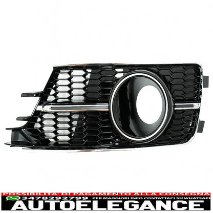 coperture inferiori della griglia del paraurti griglie laterali adatte per audi a6 c7 4g facelift (2015-2018) pianoforte nero e cromato AUTOELEGANCERICAMBI