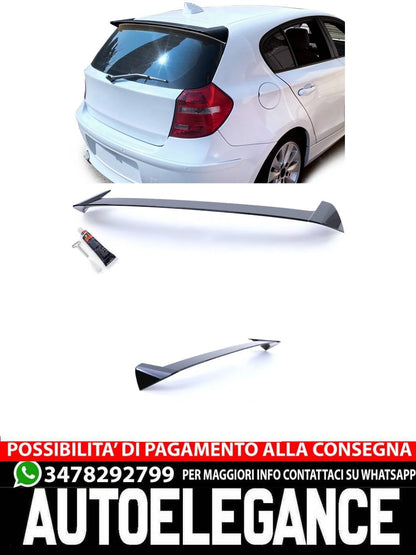 Spoiler sul tetto posteriore sport nero adatto per BMW Serie 1 E81 E87 04-12