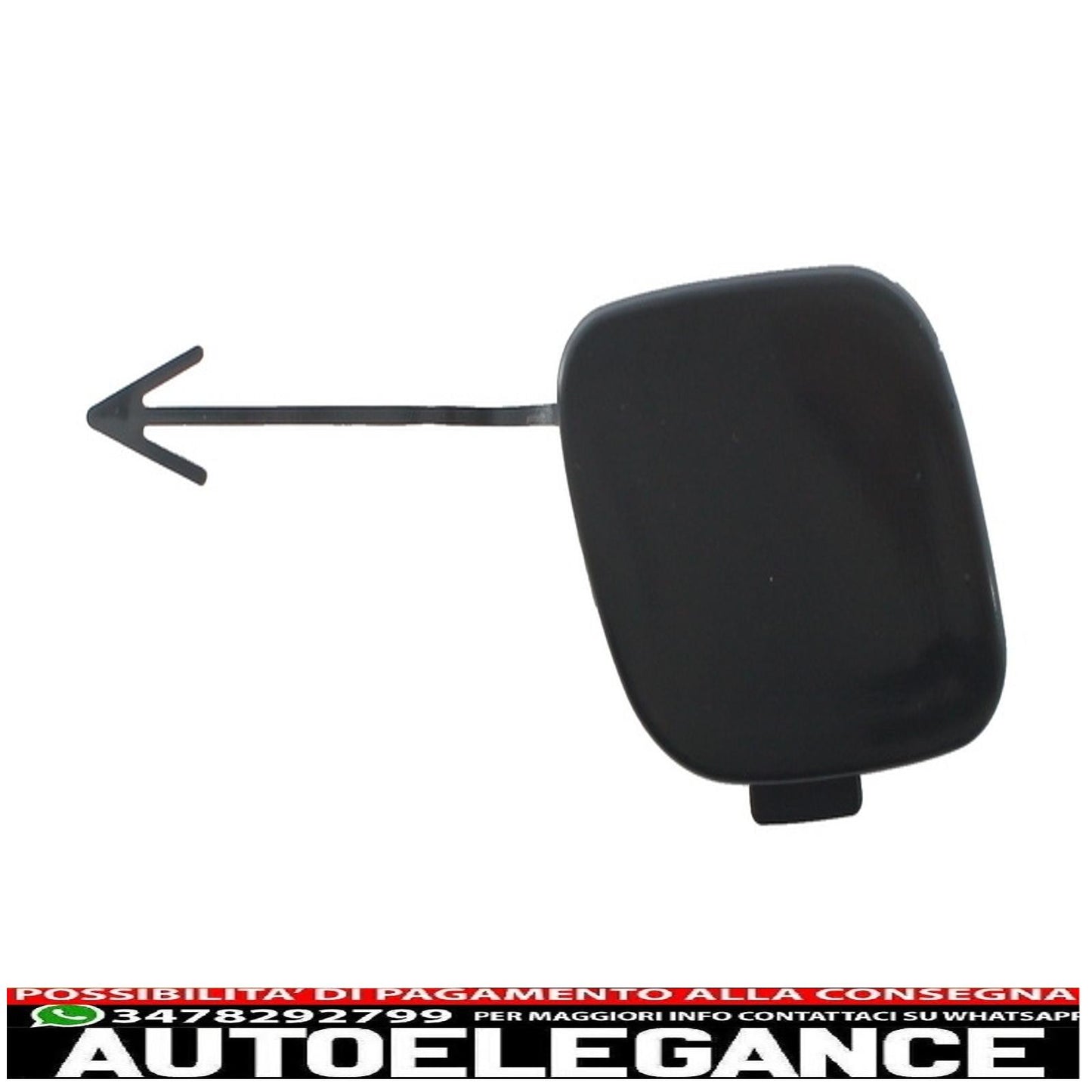 Gancio traino copertura paraurti anteriore adatto per vw golf vi 6 (2008-2013) r20 look