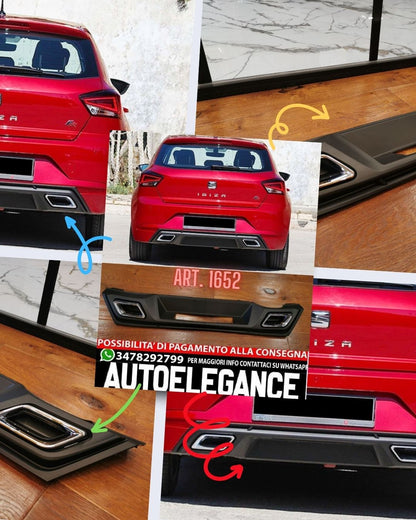 DIFFUSER SUITABLE FOR SEAT IBIZA 5 KJ 2017-2021 LOOK FR DESIGN MATT BLACK 