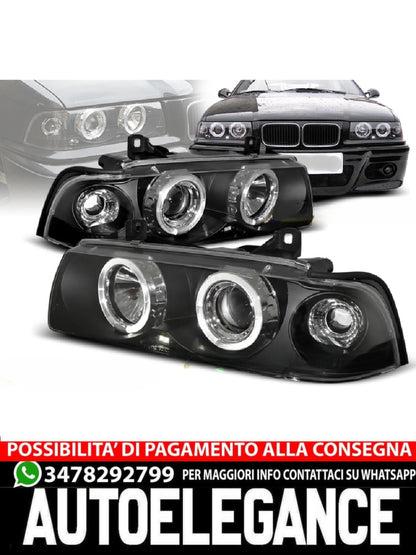 FARI ANTERIORI ANGEL EYES BLACK ADATTI per BMW E36 12.90-08.99 C/C