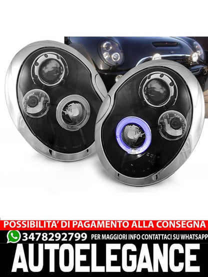 FARI ANTERIORI ANGEL EYES NERO per BMW MINI (COOPER) 01-04