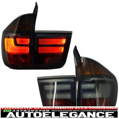 led rear lights suitable for bmw x5 e70 (2007-2010) light bar lci facelift smoke look