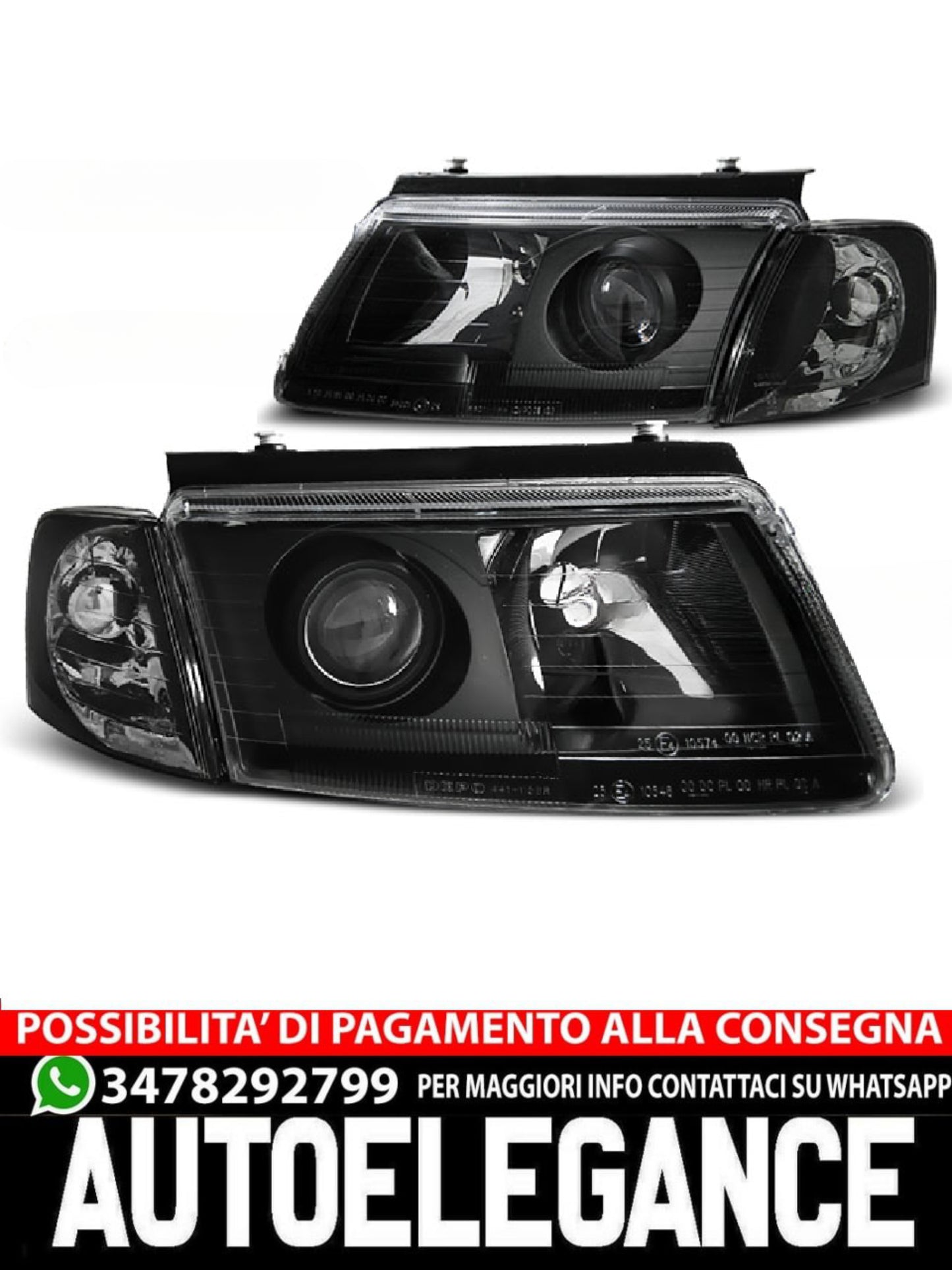 FARI NERI ADATTI COMPATIBILI PER VW PASSAT B5 3B 11.96-08.00