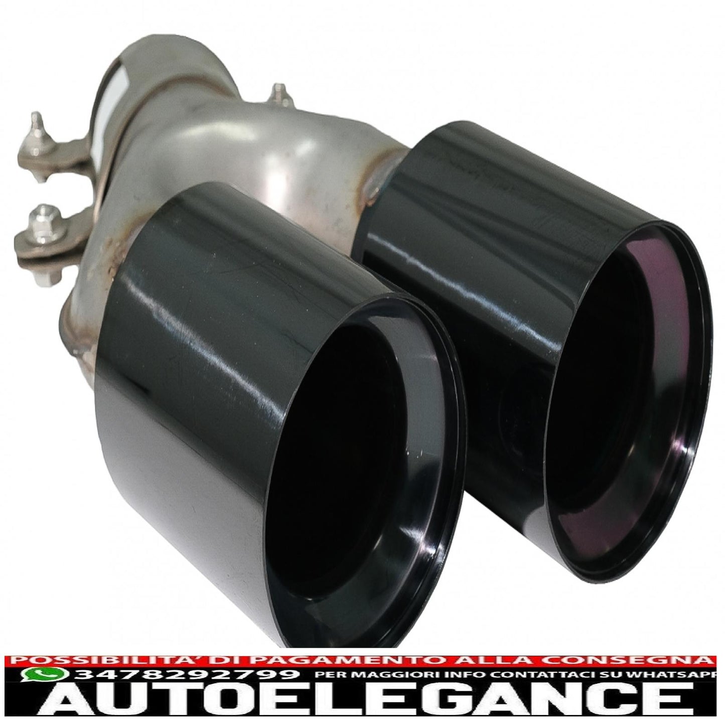 Punte marmitta di scarico adatte per bmw serie 5 g30 g31 g38 (2016-2020) serie 6 g32 (2016-2020) 540i design nero
