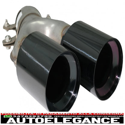Punte marmitta di scarico adatte per bmw serie 5 g30 g31 g38 (2016-2020) serie 6 g32 (2016-2020) 540i design nero