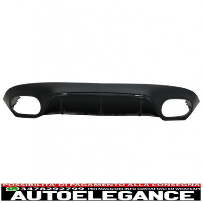 diffusore posteriore con terminali di scarico adatto per mercedes classe e c238 a238 amg sport line coupe cabrio (2016-2019) e53 design pacchetto notturno