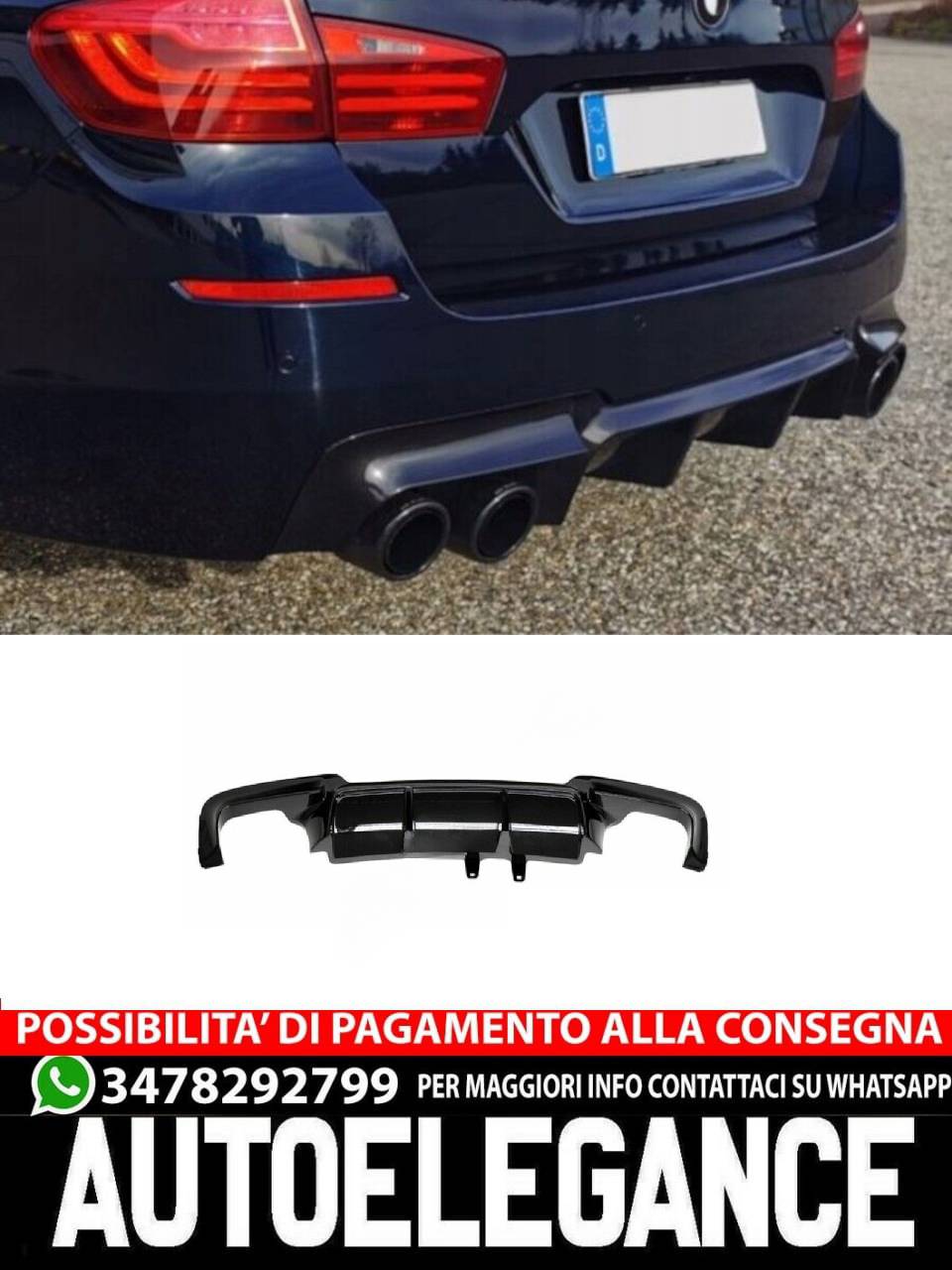REAR DIFFUSER suitable for BMW 5 F10 F11 2010-2017