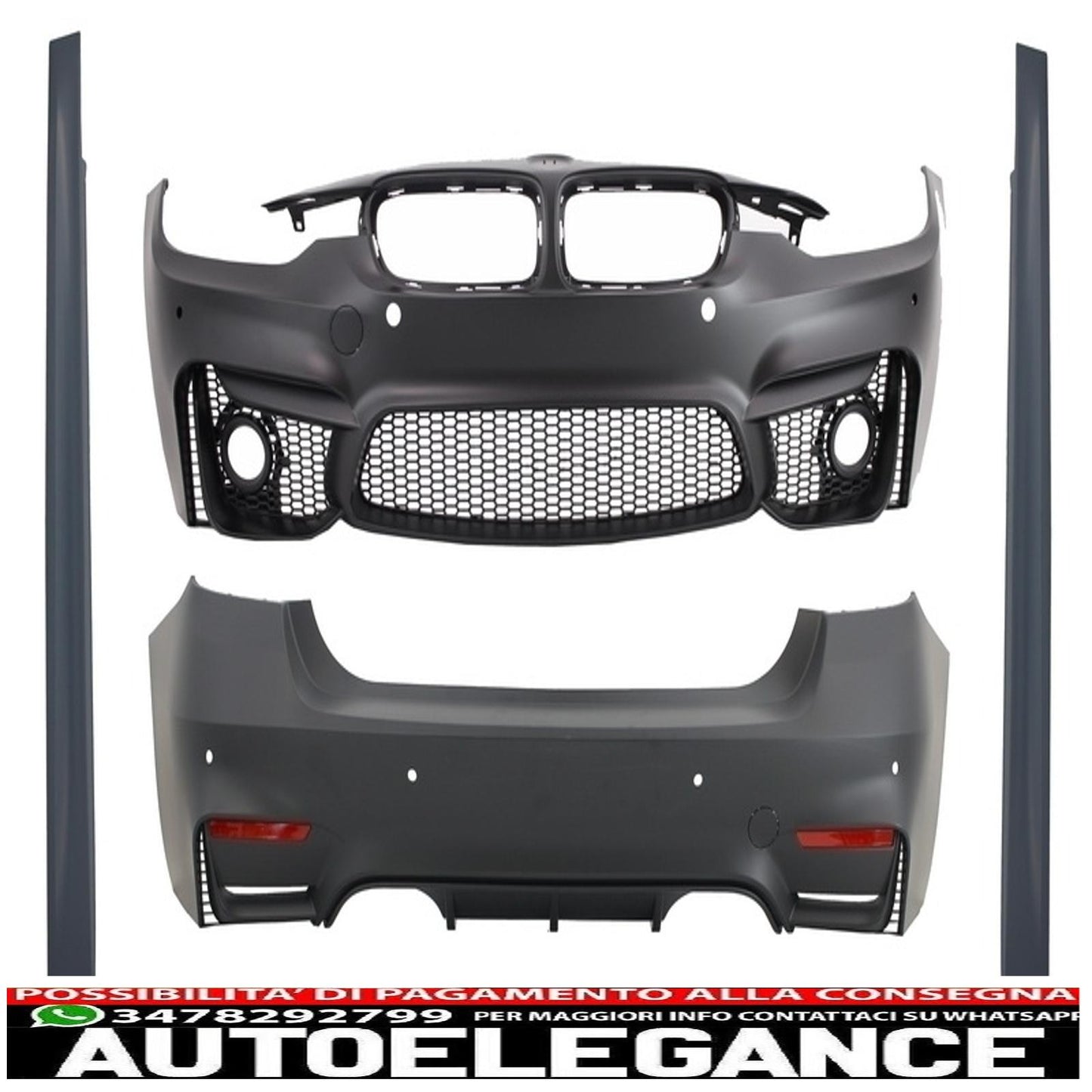 body kit suitable for bmw f30 (2011-2019) evo ii m3 cs design with double carbon exhaust tips 