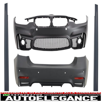 body kit suitable for bmw f30 (2011-2019) evo ii m3 cs design with double carbon exhaust tips 