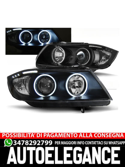 FARI ANTERIORI ANGEL EYES CCFL NERO per BMW E90/E91 03.05-08.08