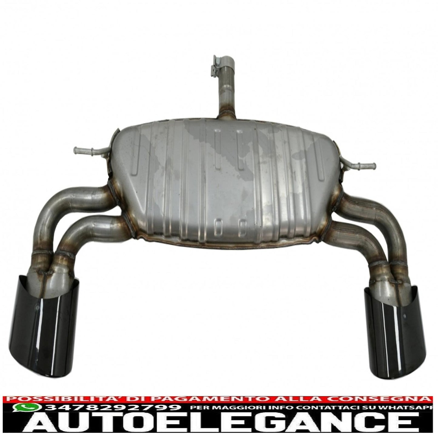 complete exhaust system suitable for audi a3 8v hatchback sportback coupe (2012-2019) rs3 design piano black tips