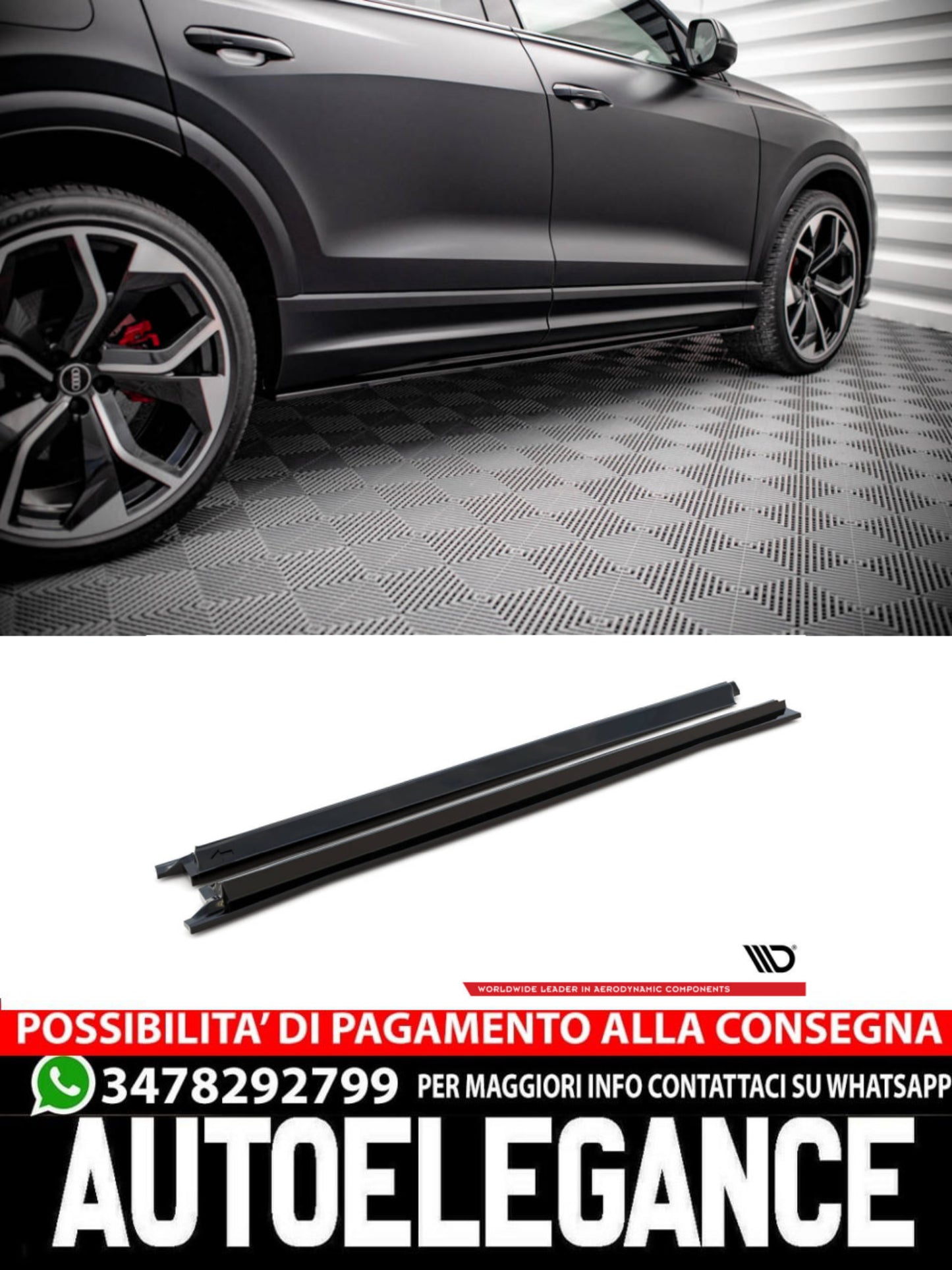 MINIGONNE LATERALI ADATTE PER AUDI RSQ8 MK1  (2019- )