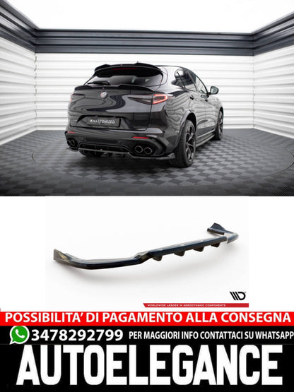 SPLITTER POSTERIORE CENTRALE (CON BARRE VERTICALI) ALFA ROMEO STELVIO QUADRIFOGLIO MK1   2016 - 2020