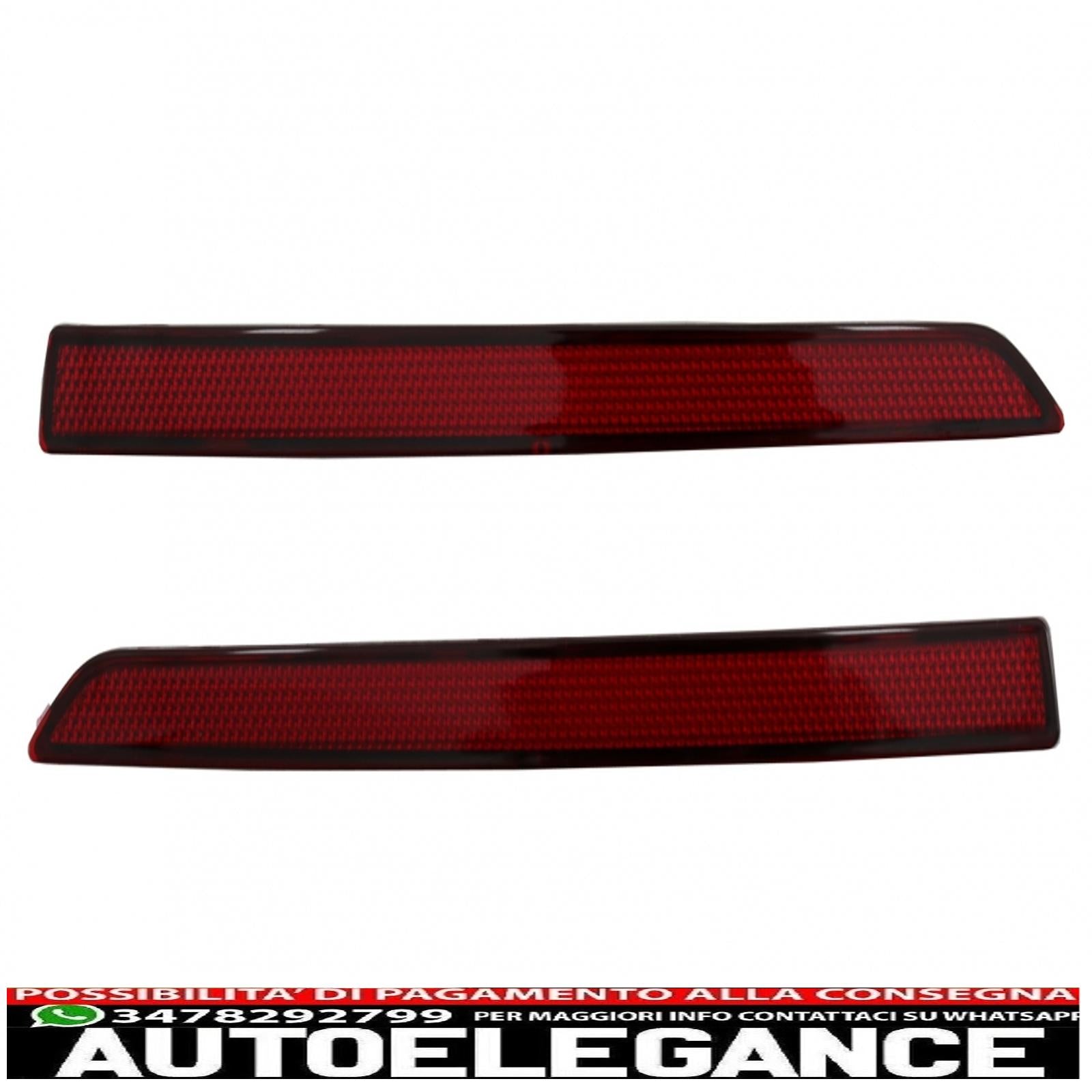catarifrangenti rossi adatti solo per bmw serie 3 f30 (2011-2019) solo paraurti posteriore m3 sport design AUTOELEGANCERICAMBI