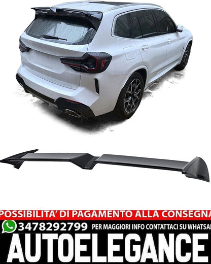 SPOILER POSTERIORE ADATTO PER BMW X3 G01 17-21 LOOK NERO LUCIDO DESIGN SPORTIVO