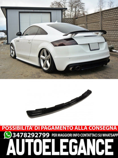 SPLITTER POSTERIORE CENTRALE COMPATIBILE PER AUDI TT S 8J (CON BARRA VERTICALE)