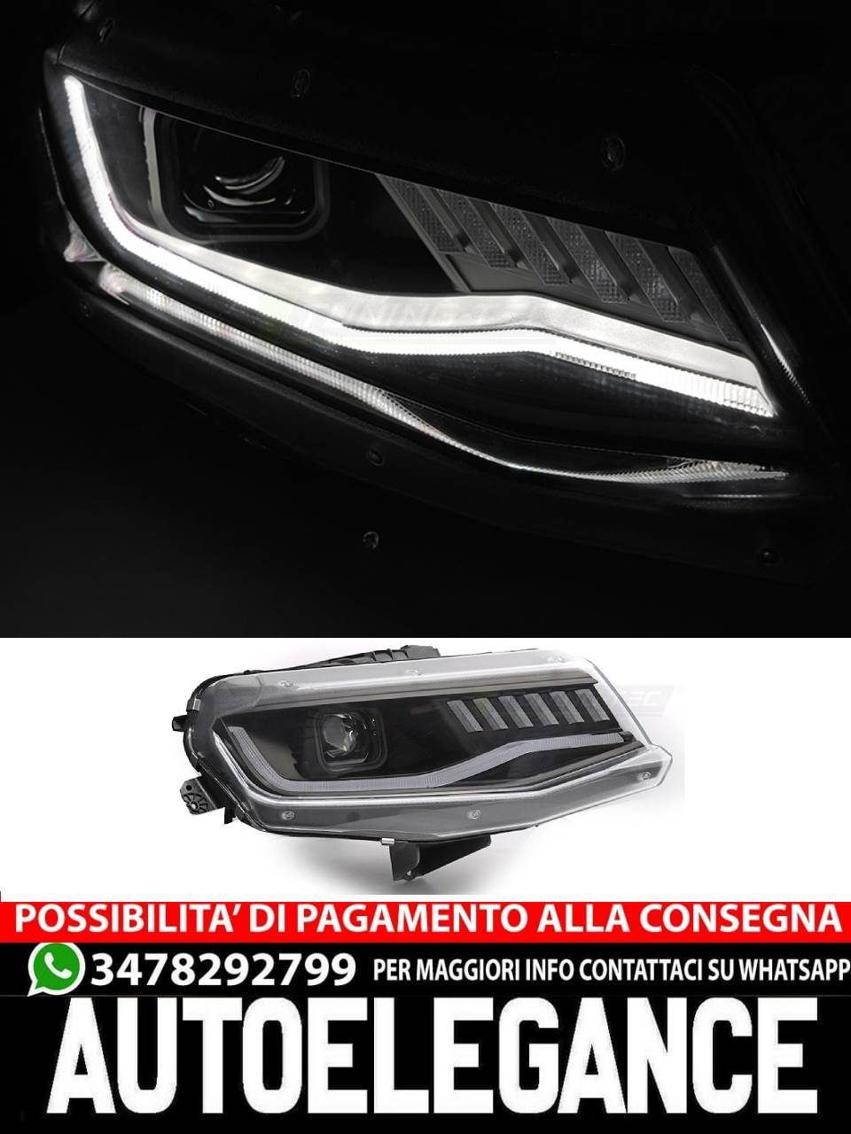 CHEVROLET CAMARO 16-18 HID SEQ BLACK