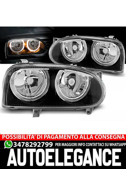 FARI ANTERIORI ANGEL EYES NERO per VW GOLF 3 09.91-08.97
