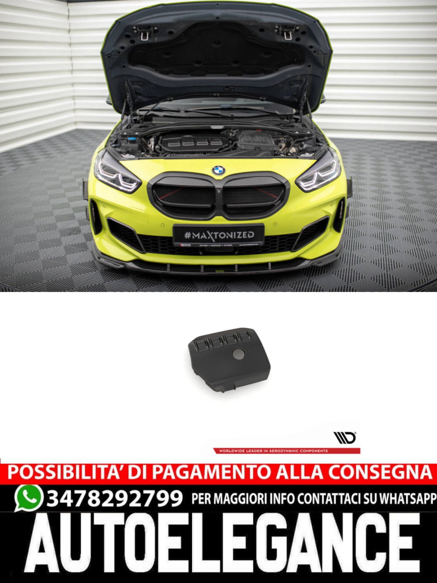 COPERCHIO MOTORE CARBONIO ADATTO PER  BMW 1 F40 M135I  (2019 - )