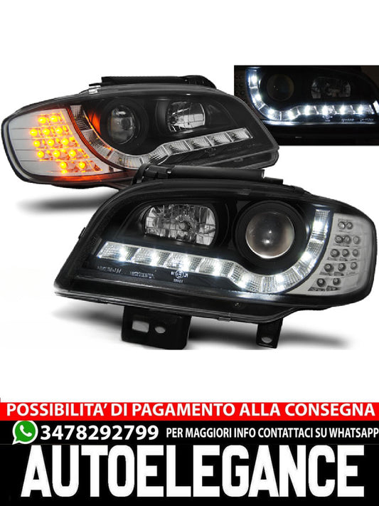 FARI ANTERIORI DAYLIGHT NERO per SEAT IBIZA/CORDOBA 09.99-03.02