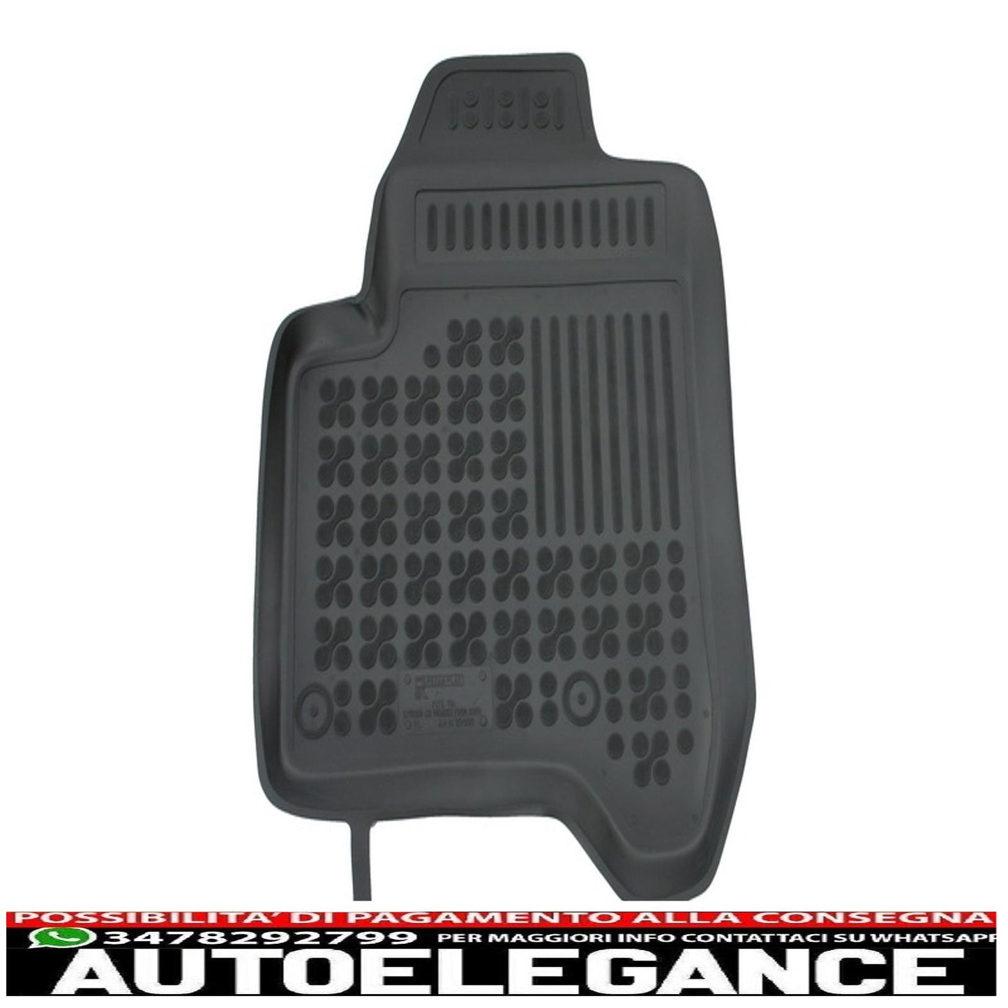 Black rubber mat suitable for citroen c3 picasso (2009-2016)