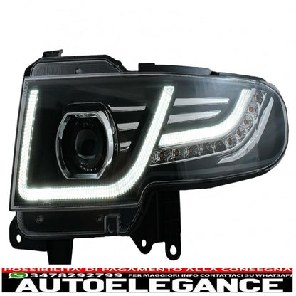 griglia anteriore con fari a led look bi-xeno adatta per toyota fj cruiser xj10 (2007-2015) con indicatori di direzione dinamici