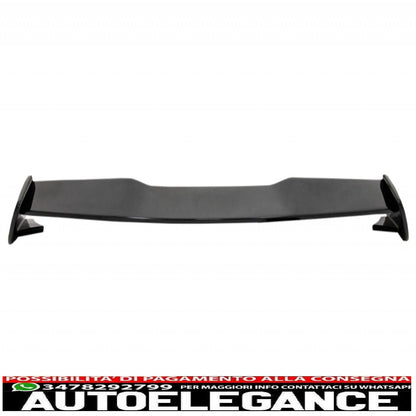 Diffusore posteriore con mantovana adatto per Mercedes W176 Classe A (2012-2018) con terminali di scarico e spoiler sul coperchio del bagagliaio A45 Design Facelift Black Edition