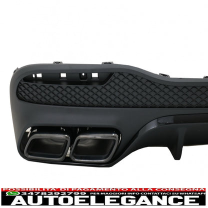 diffusore posteriore con terminali di scarico adatto per mercedes gle w166 suv sport line (2015-2018) pacchetto notturno
