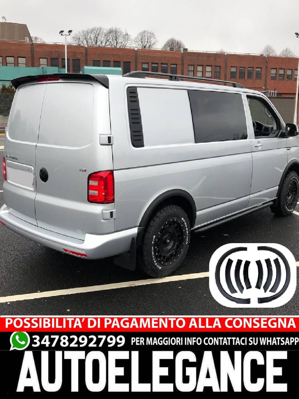 Strisce protettive per passaruota adatto per VW Transporter T6 2015-2019 8 pz. PROMO