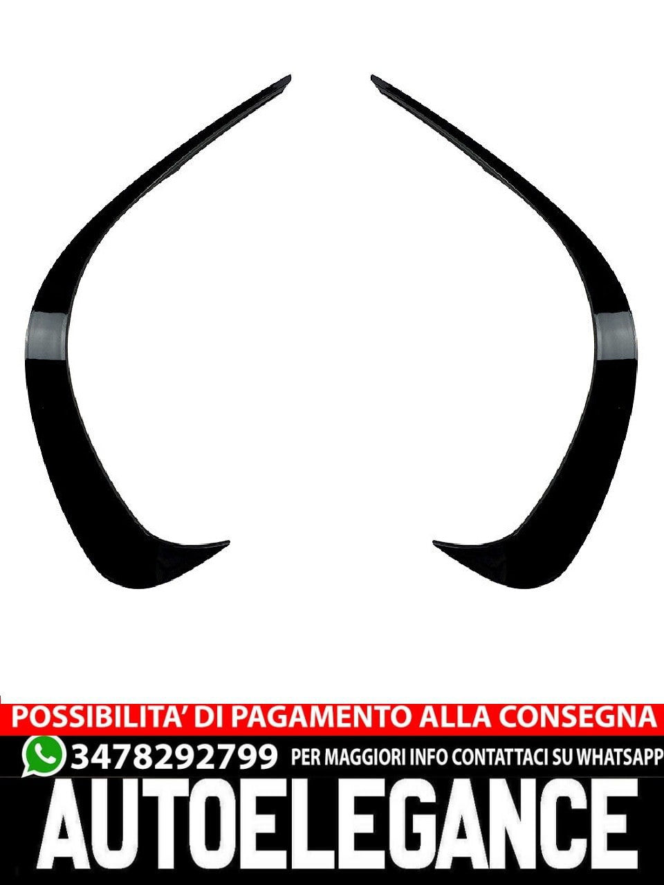 FRONT AERO FLAPS SPOILER SUITABLE FOR MERCEDES W206 S206 C AMG LINE 