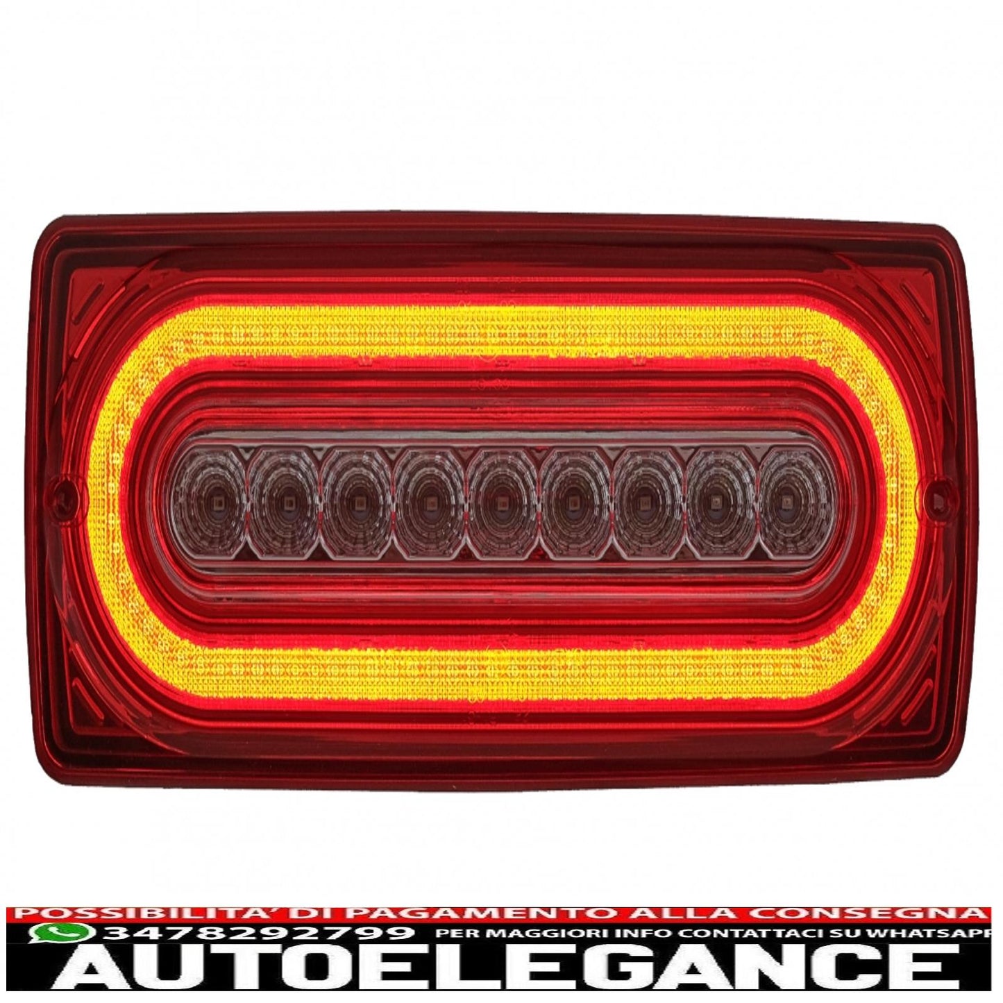 Full LED rear lights suitable for Mercedes G-Class W463 (1989-2015) transparent red